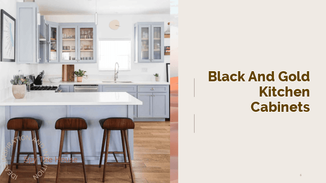 black and gold kitchen cabinets