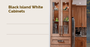 black island white cabinets