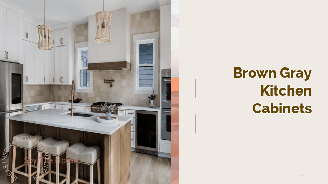 brown gray kitchen cabinets