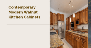Contemporary Modern Walnut Kitchen Cabinets