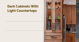 dark cabinets with light countertops