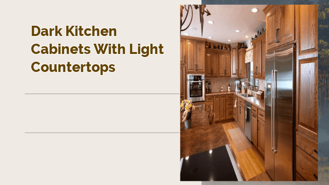 dark kitchen cabinets with light countertops