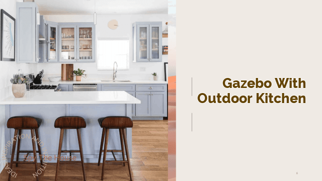 gazebo with outdoor kitchen