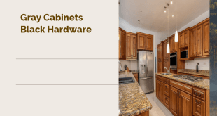 gray cabinets black hardware