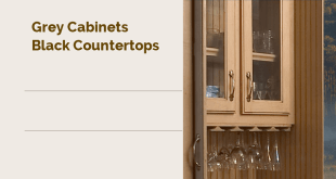 grey cabinets black countertops