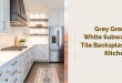 Grey Grout White Subway Tile Backsplash Kitchen