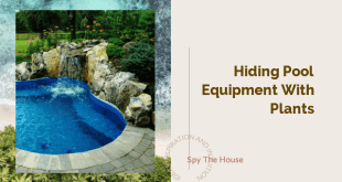 hiding pool equipment with plants