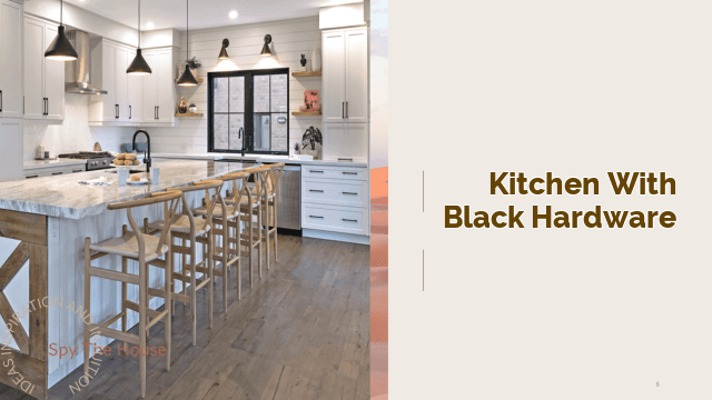 kitchen with black hardware