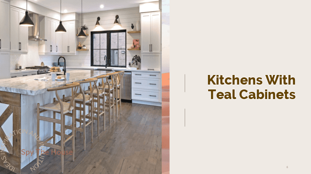 kitchens with teal cabinets