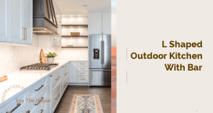 l shaped outdoor kitchen with bar