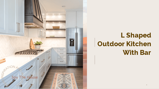 l shaped outdoor kitchen with bar