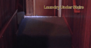 laundry under stairs