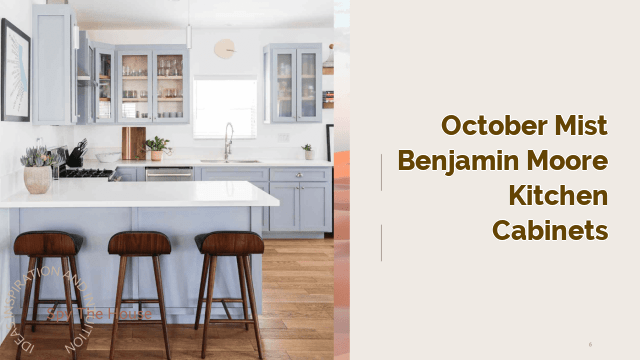 October Mist Benjamin Moore Kitchen Cabinets