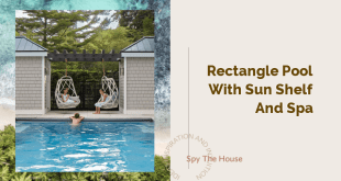 Rectangle Pool with Sun Shelf and Spa