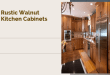 rustic walnut kitchen cabinets