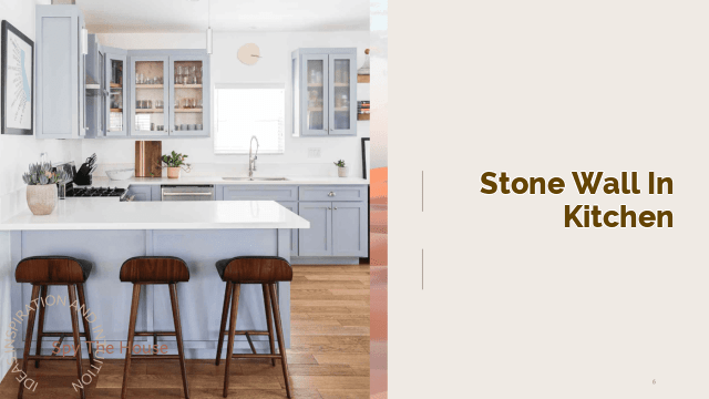 stone wall in kitchen