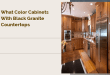 what color cabinets with black granite countertops