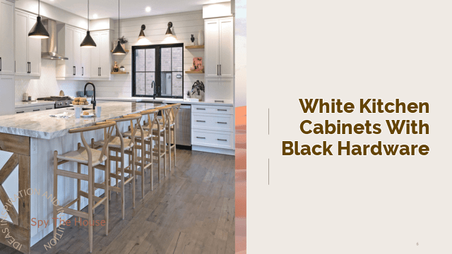 white kitchen cabinets with black hardware