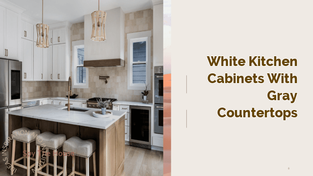 White Kitchen Cabinets with Gray Countertops